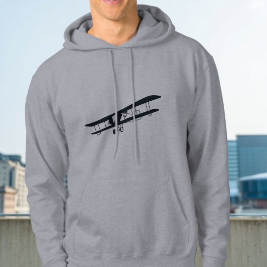 Cooles Schwarzes Flugzeug, Einfach- und Fun-Luftfa Hoodie