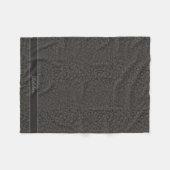 Cooles schwarzes graues Cheetahdruckmonogramm Fleecedecke (Vorderseite (Horizontal))