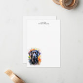 Cooles schwarzes Labrador Retriever Vielen Dank Mitteilungskarte (Vorderseite/Rückseite Beispiel)