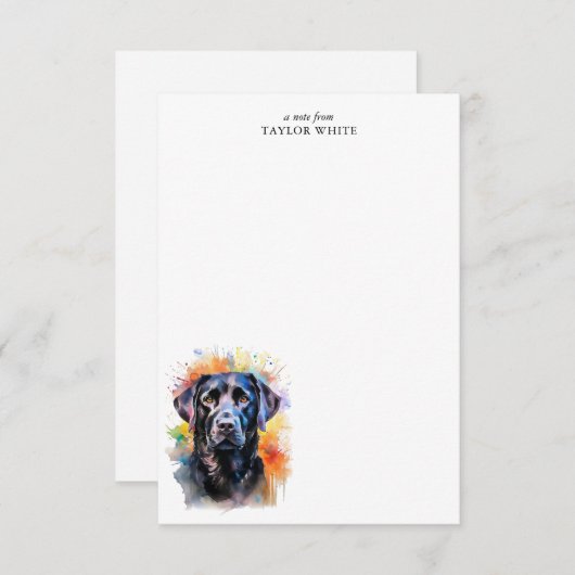 Cooles schwarzes Labrador Retriever Vielen Dank Mitteilungskarte (Vorne/Hinten)