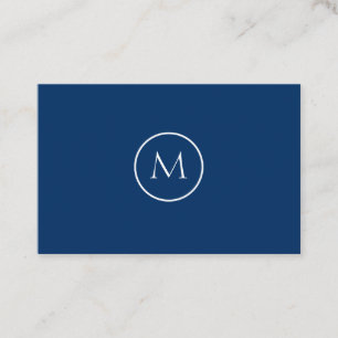 Cooles schwarzes Minimalistisches mit Monogramm Visitenkarte