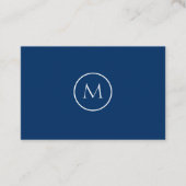 Cooles schwarzes Minimalistisches mit Monogramm Visitenkarte (Vorderseite)