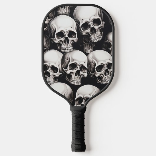 Cooles Schwarzweiß-Design Pickleball Schläger (Vorderseite)