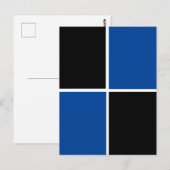 Cooles Schwarzweiß-Quadrat Postkarte (Vorne/Hinten)