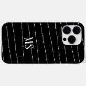 Cooles Schwarzweiß-Stacheldraht Monogram Case-Mate iPhone Hülle (Rückseite (Horizontal))
