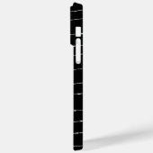 Cooles Schwarzweiß-Stacheldraht Monogram Case-Mate iPhone Hülle (Rückseite / Links)