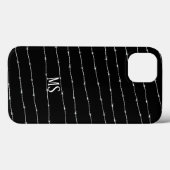 Cooles Schwarzweiß-Stacheldraht Monogram Case-Mate iPhone Hülle (Rückseite (Horizontal))