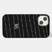 Cooles Schwarzweiß-Stacheldraht Monogram iPhone Hülle (Rückseite (Horizontal))