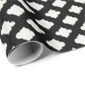 Cooles Schwarzweißbild Geschenkpapier (Rolleneckpunkt)