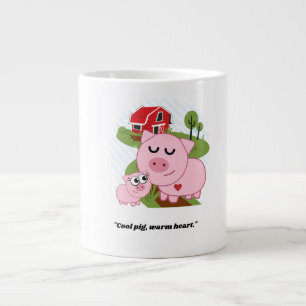 Cooles Schwein Warmes Herz Jumbo-Tasse