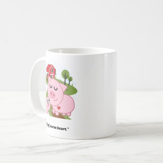Cooles Schwein Warmes Herz Kaffeetasse (Vorderseite Links)