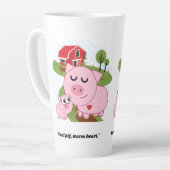 Cooles Schwein Warmes Herz Milchtasse (Linke Ecke)