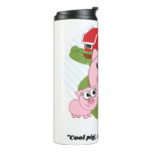 Cooles Schwein Warmes Herz Thermosbecher (Nach links gedreht)