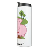 Cooles Schwein Warmes Herz Thermosbecher (Nach rechts gedreht)