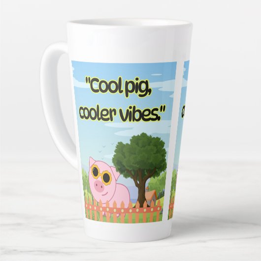 cooles Schweineziffer Milchtasse (Linke Ecke)