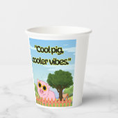 cooles Schweineziffer Pappbecher (Vorderseite)