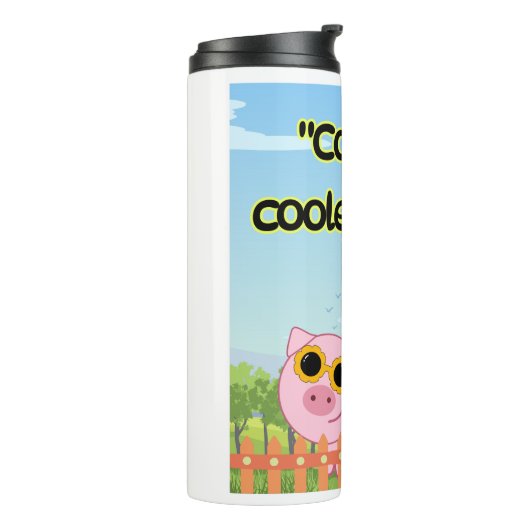 cooles Schweineziffer Thermosbecher (Nach links gedreht)