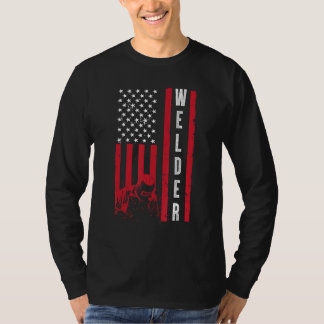 Cooles Schweißen der US-Flaggenkunst für Männer Fr T-Shirt