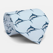Cooles Schwertfisch-Muster Krawatte (Gerollt)