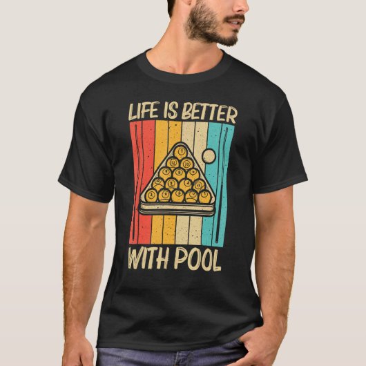 Cooles Schwimmbad für Damen Snooker Billard 8 Ball T-Shirt (Vorderseite)