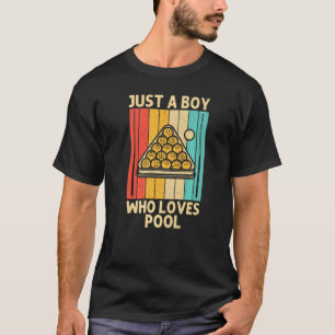 Cooles Schwimmbad für Jungen Kinder Snooker Billar T-Shirt
