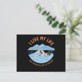 Cooles Schwimmdesign - Ich lebe mein Leben Postkarte (Stehend Vorderseite)