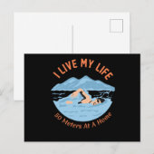 Cooles Schwimmdesign - Ich lebe mein Leben Postkarte (Vorne/Hinten)
