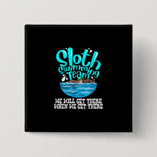 Cooles Schwimmteam Funny Animal Swimmer Button