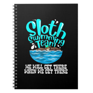 Cooles Schwimmteam Funny Animal Swimmer Notizblock