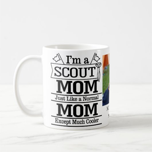 Cooles Scout-Mama-Foto Kaffeetasse (Links)