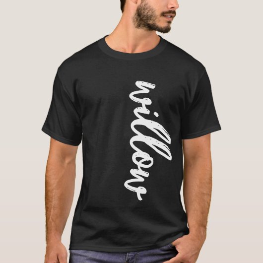 Cooles Script Word Willow | Benutzerdefinierter T T-Shirt (Vorderseite)