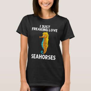 Cooles Seepferd für Männer Fische im Ozean T-Shirt