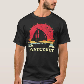 Cooles Segelboot Vintage Boot Segler Ma Nantucket T-Shirt