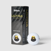 Cooles Selbstbewusstes Emoji-Lederjacke Golfball (Verpackungen)