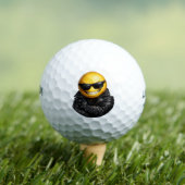 Cooles Selbstbewusstes Emoji-Lederjacke Golfball (Insitu T-Shirt)
