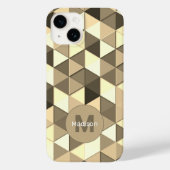 Cooles sepia dreieckiges geometrisches Muster Mono Case-Mate iPhone Hülle (Rückseite)
