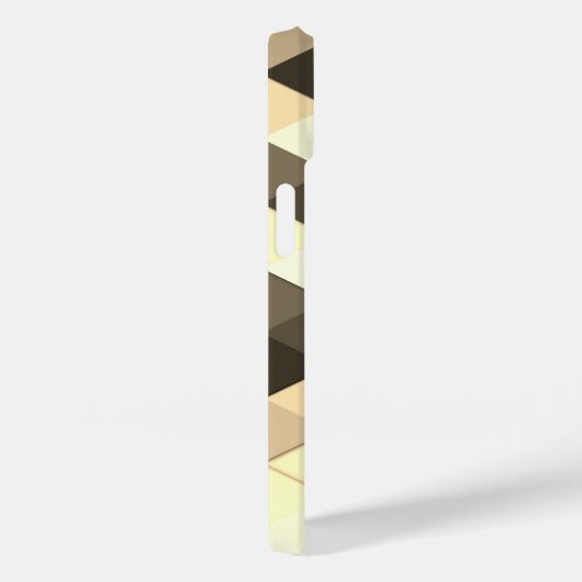 Cooles sepia dreieckiges geometrisches Muster Mono Case-Mate iPhone Hülle (Rückseite / Rechts)