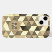 Cooles sepia dreieckiges geometrisches Muster Mono Case-Mate iPhone Hülle (Rückseite (Horizontal))