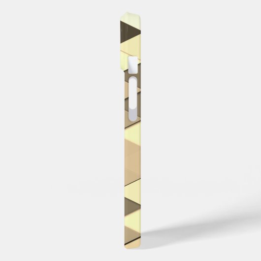 Cooles sepia dreieckiges geometrisches Muster Mono Case-Mate iPhone Hülle (Rückseite / Links)