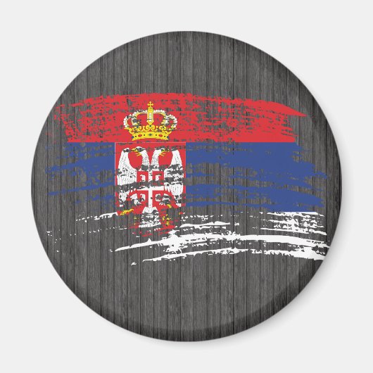 Cooles serbisches Flaggendesign Magnet (Vorne)