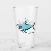 Cooles Shark individuelle Name Pint Glas (Vorderseite)
