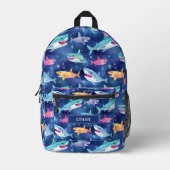 Cooles Shark-Muster drucken Bedruckter Rucksack (Vorderseite)