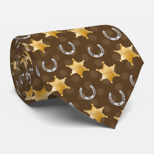 cooles Sheriff-Hufeisenmuster Krawatte