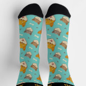 Cooles Shiba Inu Dog Niedliches Welpenmuster Socken (Oben)