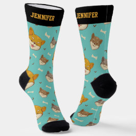 Cooles Shiba Inu Dog Niedliches Welpenmuster Socken