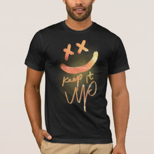 Cooles Shining Gold Behielt es auf Funny Smile Emo T-Shirt