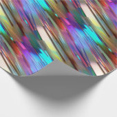 Cooles Shiny Farbfarbiges Chrome Blue Green Gold M Geschenkpapier (Ecke)