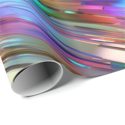 Cooles Shiny Farbfarbiges Chrome Blue Green Gold M Geschenkpapier (Rolleneckpunkt)