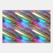 Cooles Shiny Farbfarbiges Chrome Blue Green Gold M Geschenkpapier Set (Vorderseite 2)