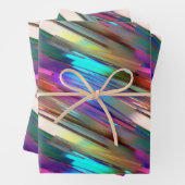 Cooles Shiny Farbfarbiges Chrome Blue Green Gold M Geschenkpapier Set (Beispiel)